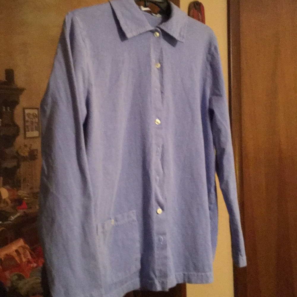 Fresh produce knit jacket-periwinkle